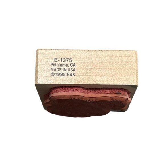 Rubber Stamp Wood Mounted Basket Of Apples PSX Designs Scrapbooking Crafts 1995 - Picture 3 of 3